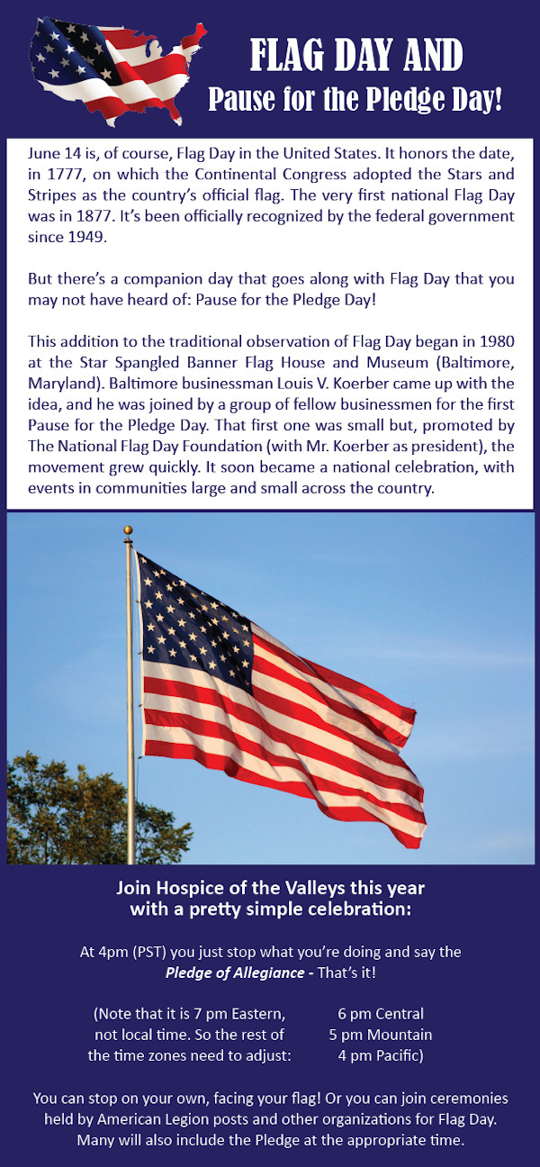 Flag Day and Pause for the Pledge Day