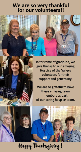 We are so very thankful for our volunteers!!